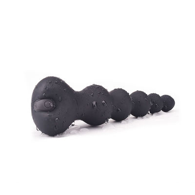 रिमोट कंट्रोल गुदा सेक्स खिलौने गुदा मोती प्लग डबल कंपन 16cm
