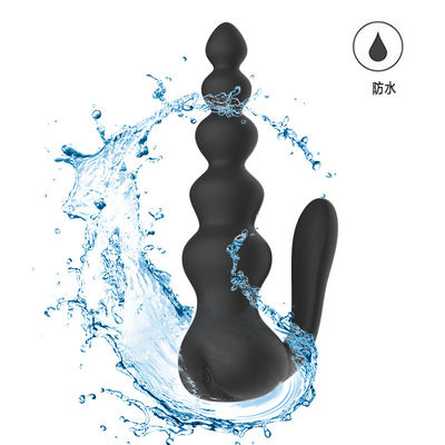 रिमोट कंट्रोल गुदा सेक्स खिलौने गुदा मोती प्लग डबल कंपन 16cm